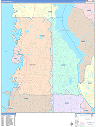 Palm Harbor Wall Map Color Cast Style 2026